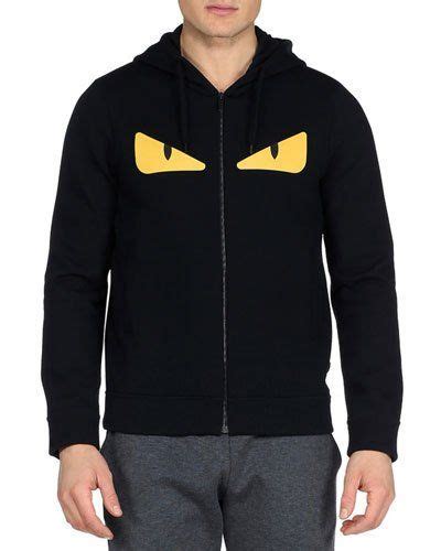 fendi monster wool hoodie|Fendi monster eyes zip.